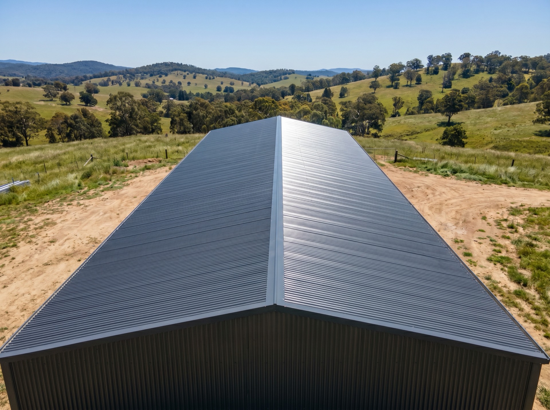 Commercial metal roof replacement on a shopfront in Bega CBD